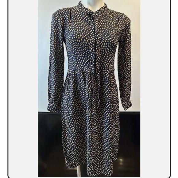 NWT Bonpoint $395 Navy Heart Dress Small Sample - Picture 11 of 11